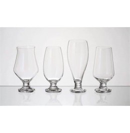 Maison Forine S/4  AssortedLead-Free Bohemian Crystal Beer Glasses