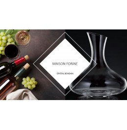 Maison Forine, 1000ML Bohemian Crystal Wine Decanter lead-free. 
