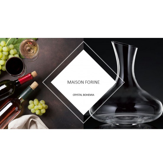 Maison Forine, 1000ML Bohemian Crystal Wine Decanter lead-free. 