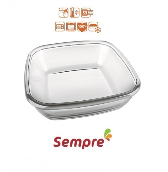 SEMPRE Square Bake glass Dishes Set of 3-Piece Oven/Microwave Baking .