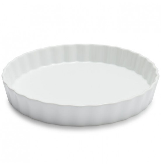 VITREX White Porcelain Set OF 7PCs  (1PC 9.75’ Quiche And Pie Dish AND 6PCs 4.75’ OF Creme Brulee Dishes).