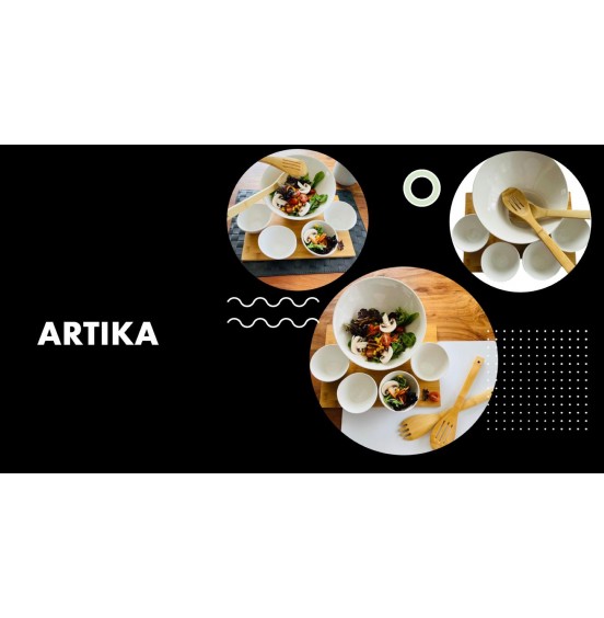 ARTIKA Serving Bowls Set of 7-PC with wood stand   