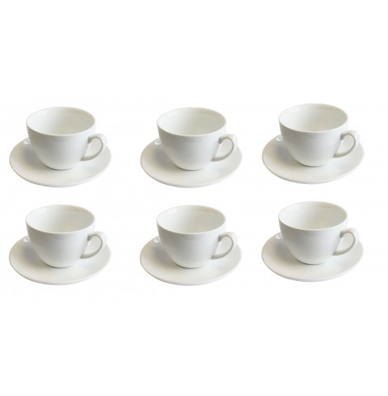 ARTIKA 6 Cups & 6 Saucers Set  (9 oz /265 ML )