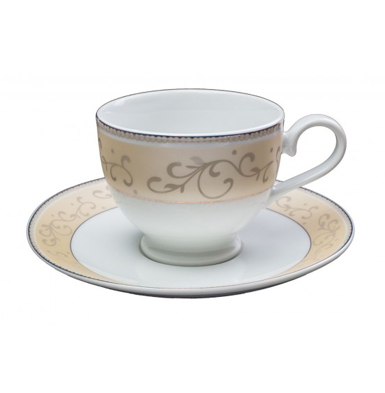 Artika 6 Cups & 6 Saucers (230 ml / 7.75 Oz) Gold Deco.