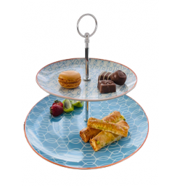 4494-ARTIKA 2 Tiers Decorated Cup Cake Holder