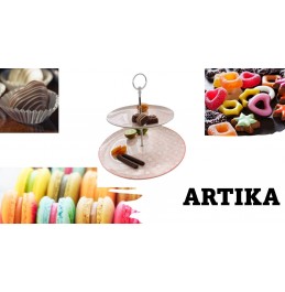 4495-ARTIKA 2 Tiers Decorated Cup Cake Holder