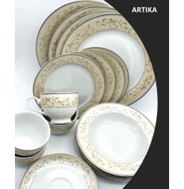 ARTIKA 20-Piece Dinnerware Set,  Premium Quality,Gold Deco 