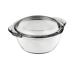 SEMPRE Oven Glass Dish W/Cover 2.5L, Microwave/Oven safe.