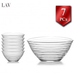 LAV  Set of 7 Glass Serving Bowls 