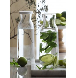  Set Of  2 Glass Bottles / Jugs 40.25 Oz , 480 ml Set Of 2  With Lid ,  From Lav