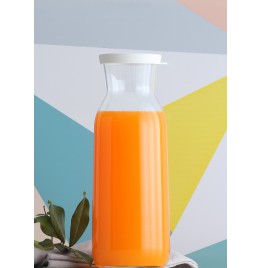  Set Of  2 Glass Bottles / Jugs 40.25 Oz , 480 ml Set Of 2  With Lid ,  From Lav