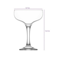 Set Of 6 Coupe Cocktail Glasses, 8oz, Lav