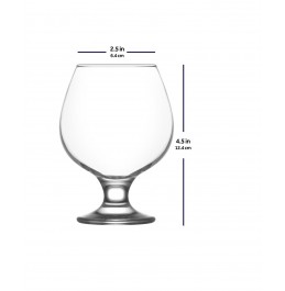 LAV Misket 6-Piece Brandy & Cognac Snifter Glasses, 13.25 oz.