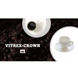 VITREX Espresso Coffee Cup & Saucer 2.35oz 6+6 set. 