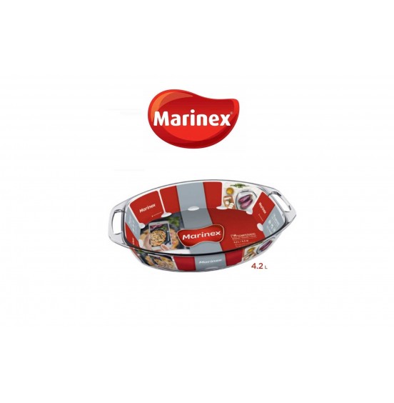 Marinex 4.2L Glass Oval Baking Dish  Oven / Microwave Baking 4.2L/160oz.