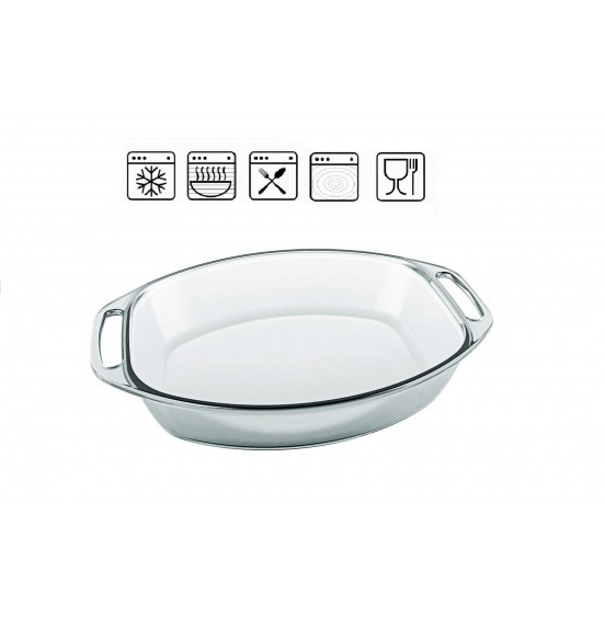 Marinex 4.2L Glass Oval Baking Dish  Oven / Microwave Baking 4.2L/160oz.