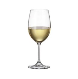 Leona Set of 8  Bohemian lead free Crystal Wine Glasses, 340 ml 