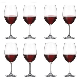 Leona Set of 8  Bohemian lead free Crystal Wine Glasses, 430 ml 