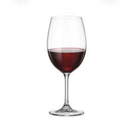 Leona Set of 8  Bohemian lead free Crystal Wine Glasses, 430 ml 