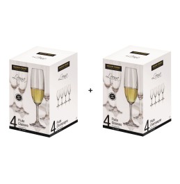 Leona Set of 8 champagne glasses, Crystalline 210 Ml/ 1218