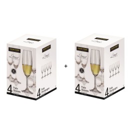Maison Forine S/8 Lead-Free Bohemian Crystal champagne Glasses 210 Ml