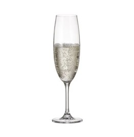 Maison Forine S/8 Lead-Free Bohemian Crystal champagne Glasses 210 Ml