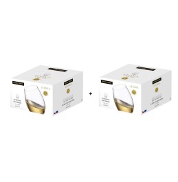 Leona Set of 8 stemless lead free  Crystal Glasses, 590 ml /1220