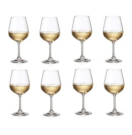 Marta Set of 8 Bohemian lead free Crystal Wine Glasses, 350 ml 