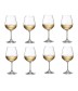 Marta Set of 8 Bohemian lead free Crystal Wine Glasses, 350 ml 