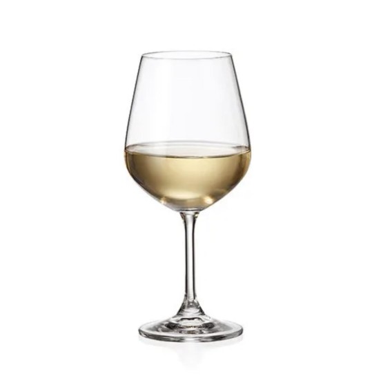 Marta Set of 8 Bohemian lead free Crystal Wine Glasses, 350 ml 