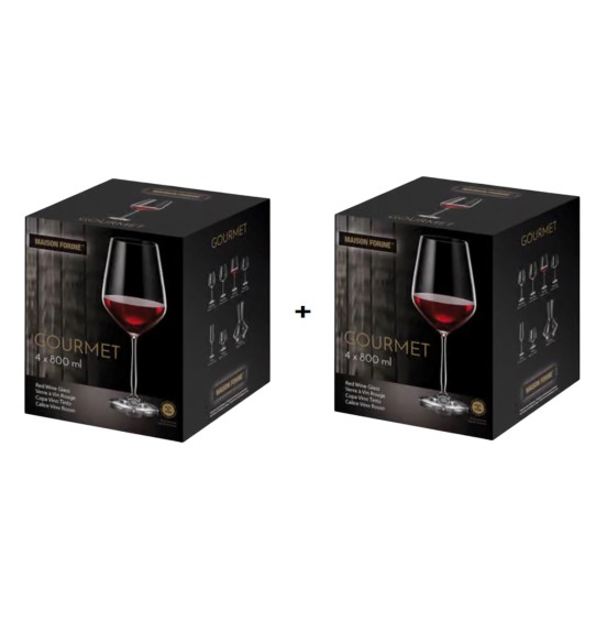 Gourmet wine Glasses Crystal lead free Set of 8 Pcs (800 ML)