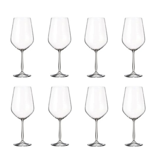 Gourmet wine Glasses Crystal lead free Set of 8 Pcs (800 ML)