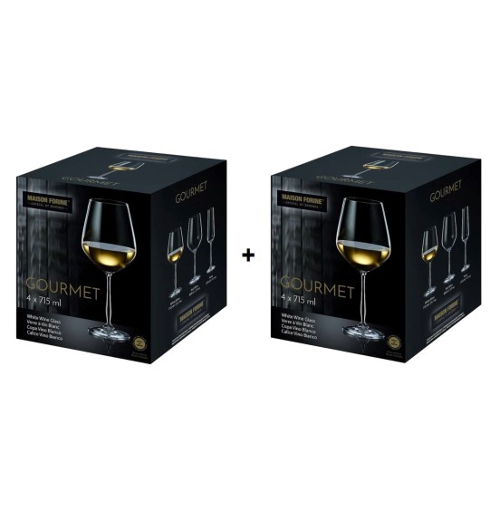 Gourmet wine Glasses Crystal lead free Set of 8PC (715-ML) 