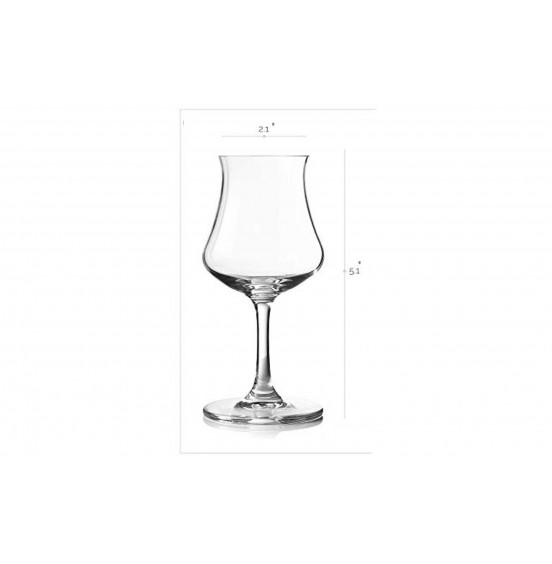 Maison Forine S/4 Bohemia Crystal Rum Glasses ,170 ML/ 5.7 Oz.