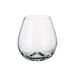 Set of 4  Bohemian lead free Crystal Burgundy Glasses, 560 ml