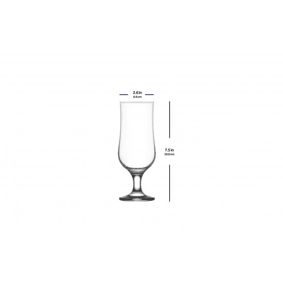 LAV  6-Piece Beer /Hurricane Cocktail Glasses, 13 oz