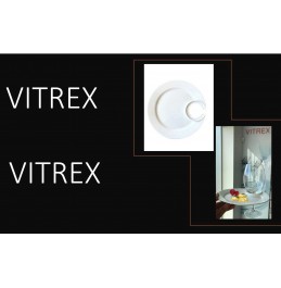 Vitrex Set Of 4 Cocktail Plate with Wine Glass Holder, 8''