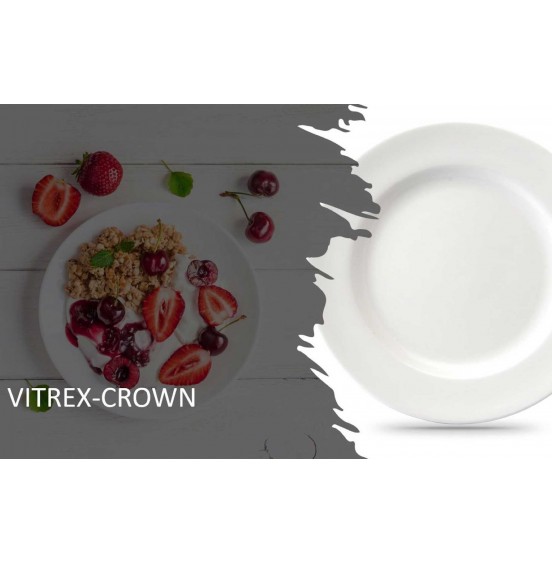 Crown Set of 4 Side/Cake Plates, 8''