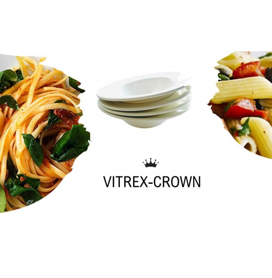 Crown Set of 4 Special Pasta/Salad Plates, 10.5''
