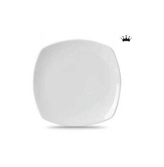 Crown Set of 4 Square Dinner Plates, 9.5''