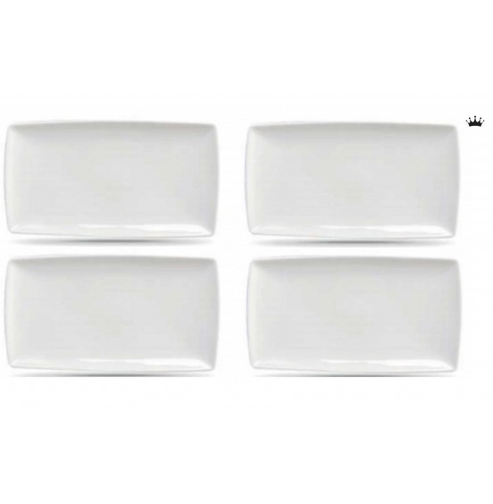 Crown Set Of 4 Rectangular Serving Platters 9.5'' x 5.25''
