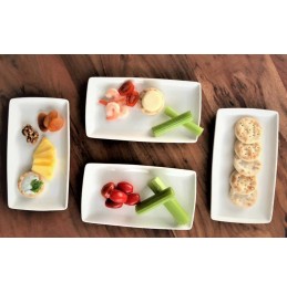 Crown Set Of 4 Rectangular Serving Platters 9.5'' x 5.25''