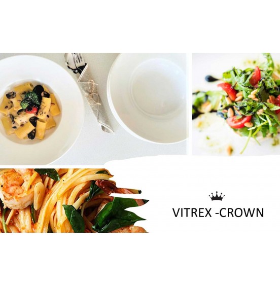 Crown Set of 4 Pasta/Salad Plates, 10.5''