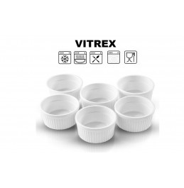 Vitrex Set Of 6 Porcelain Ramekins , 5 Oz